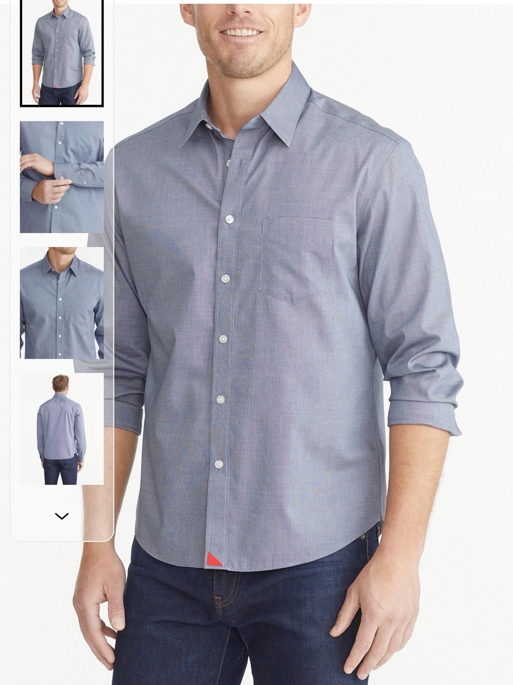 UNTUCKit Slim Fit Light Blue Micro-Check Button-Down Shirt